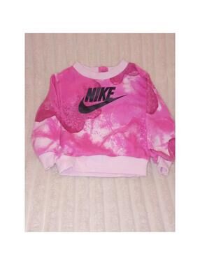 Nike Sweater Girls Size 18 Months Pink Black Logo